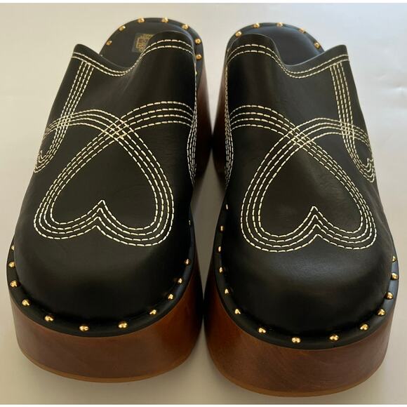 FARM Rio Black Sandals with Brown Platform - Picture 5 of 12